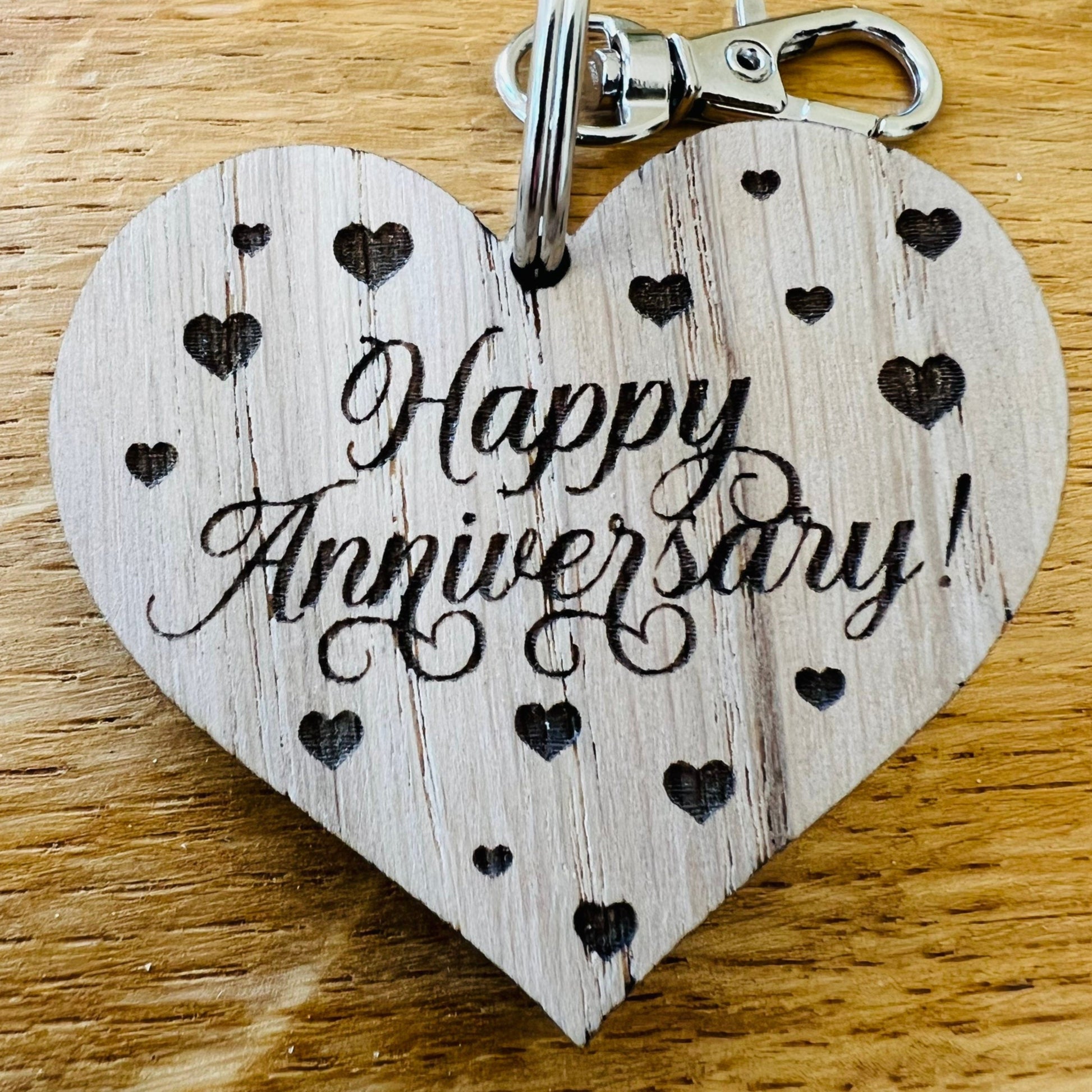 Happy Anniversary Heart Keyring