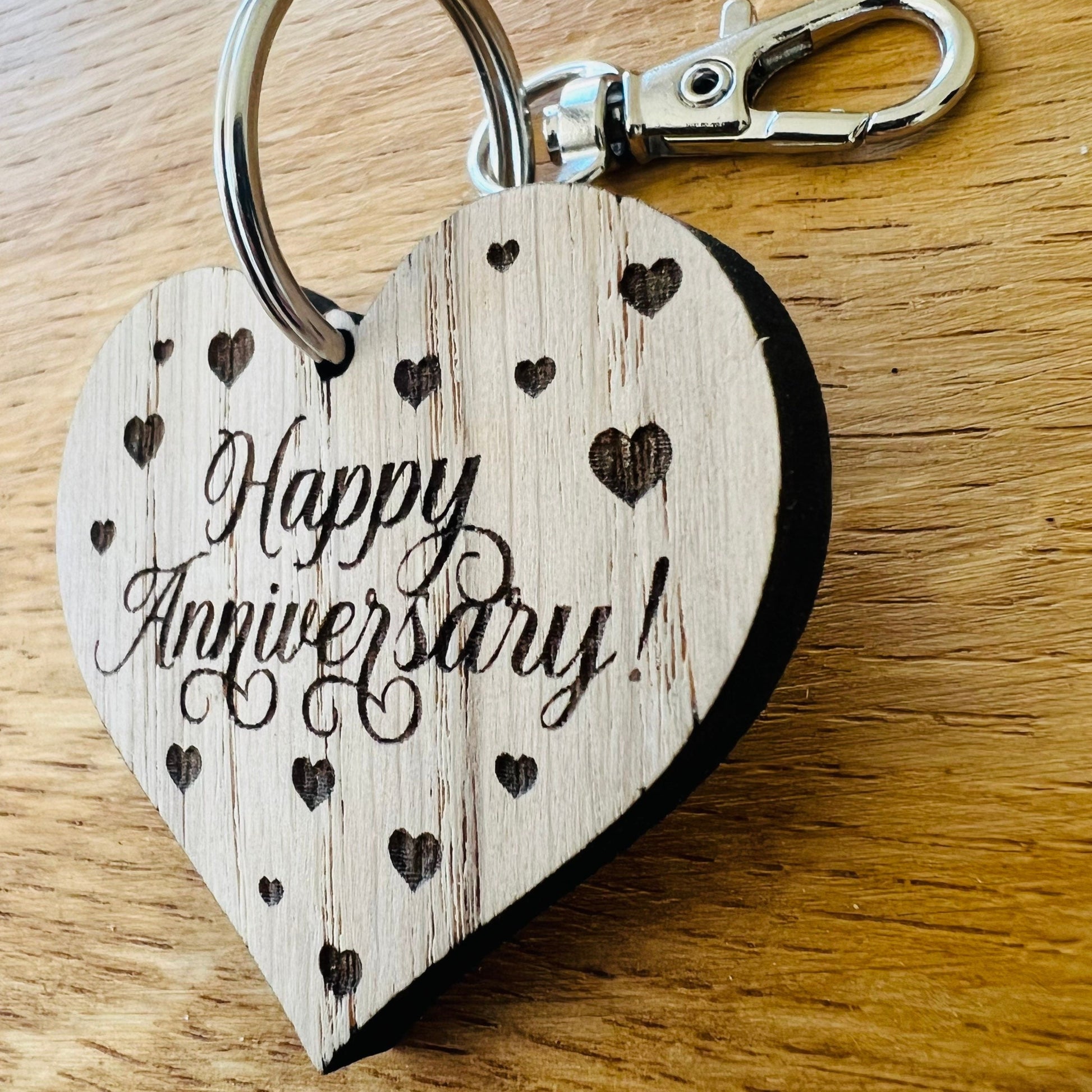 Happy Anniversary Heart Keyring