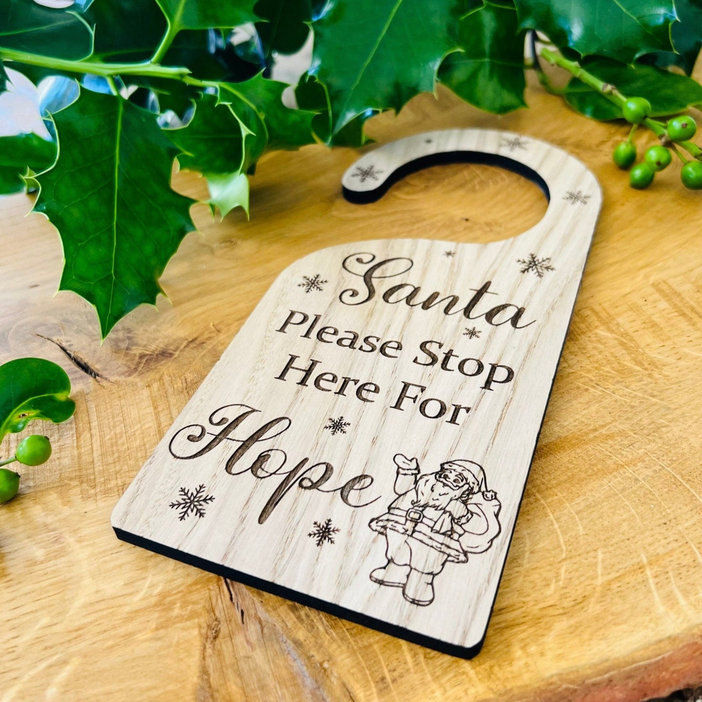 Personalised Santa Stop Here Door Sign
