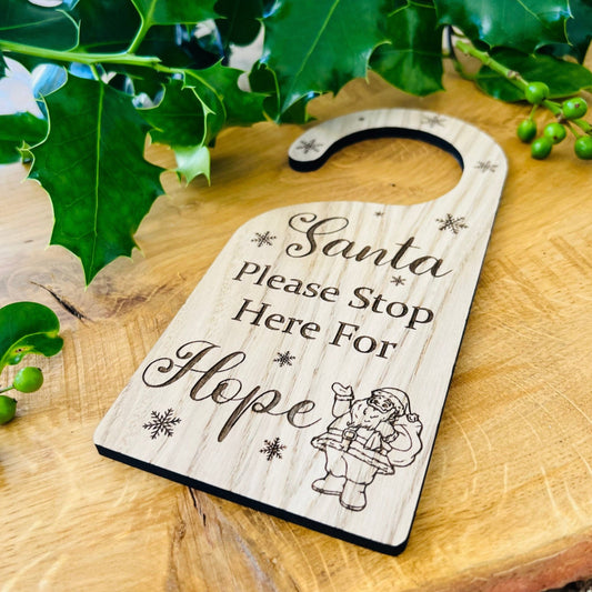Personalised Santa Stop Here Door Sign
