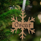 Personalised Snowflake Christmas Tree Decoration
