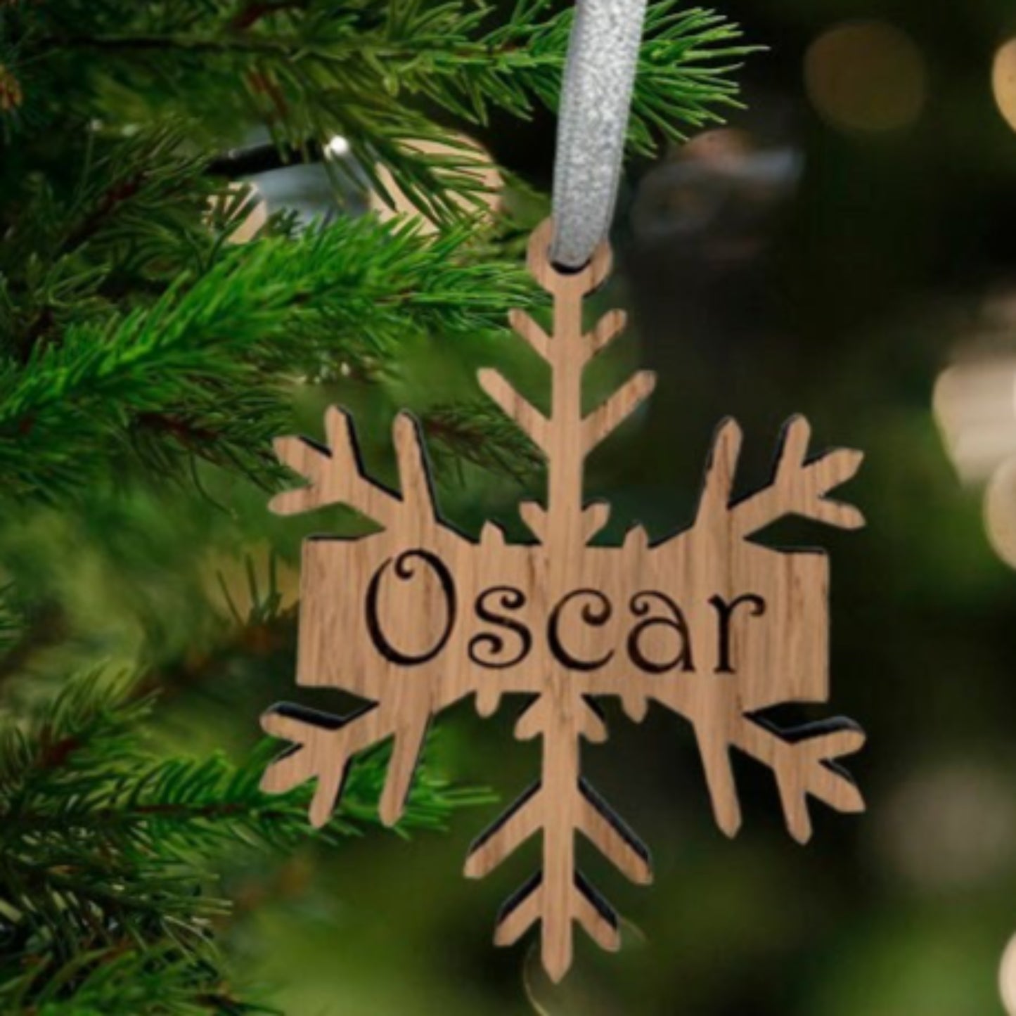 Personalised Snowflake Christmas Tree Decoration