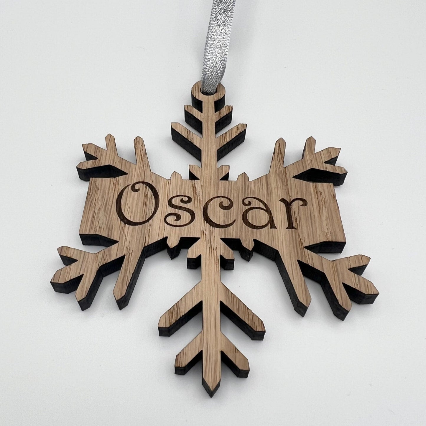 Personalised Snowflake Christmas Tree Decoration
