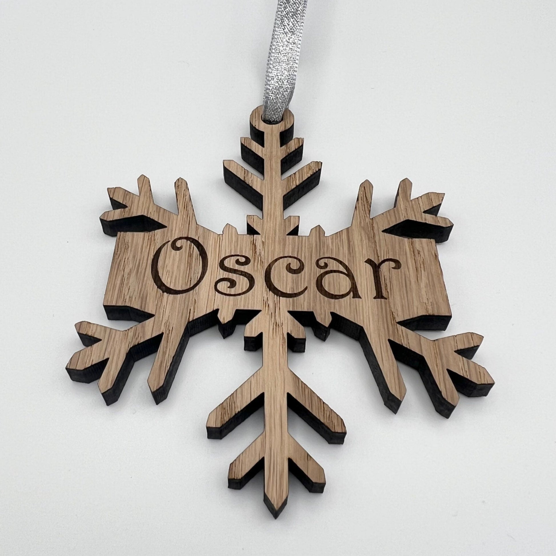 Personalised Snowflake Christmas Tree Decoration