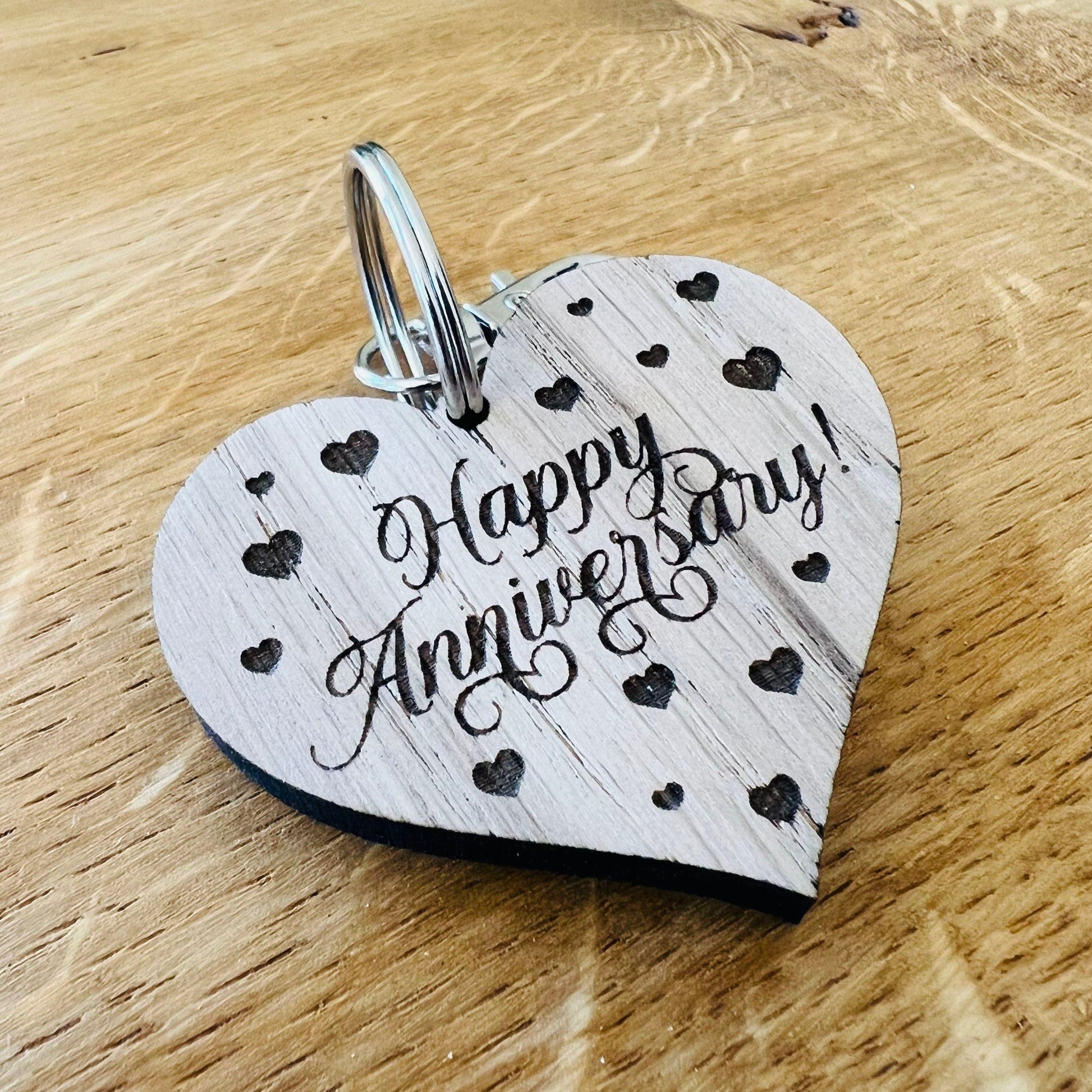 Happy Anniversary Heart Keyring