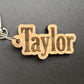 Personalised Wooden Name Keyring