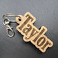 Personalised Wooden Name Keyring