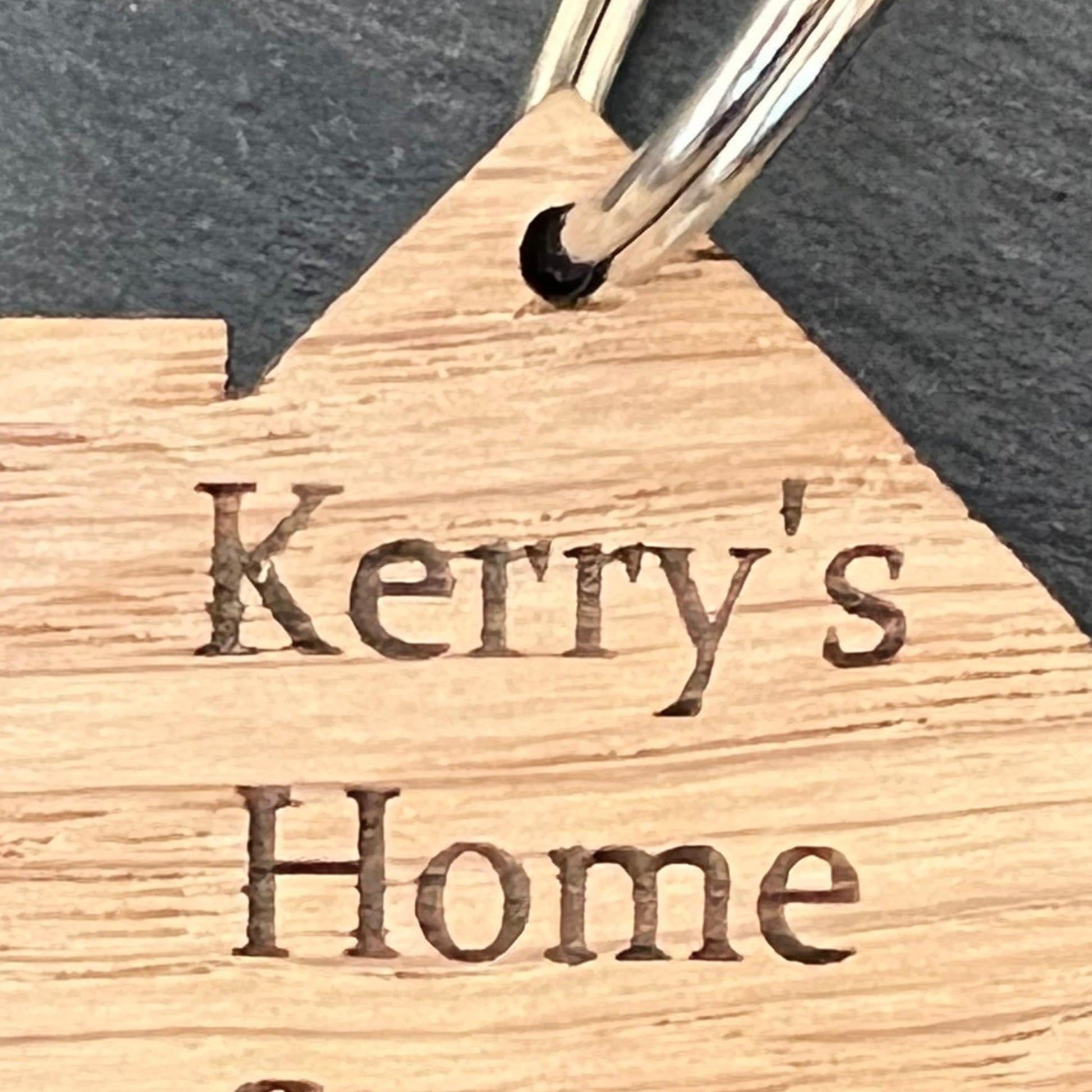 Personalised Home Sweet Home keyring
