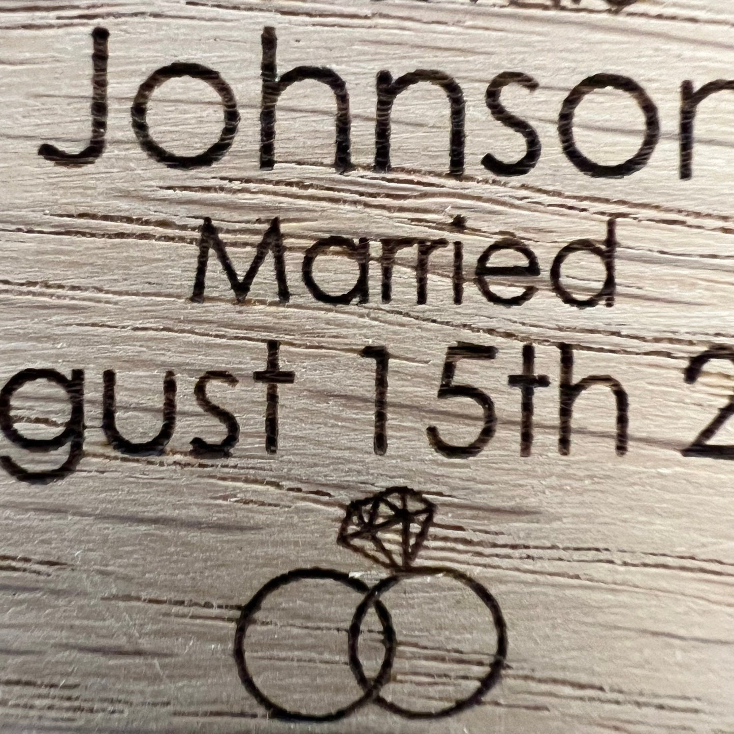 Personalised Married Keyring Mr & Mrs with Date