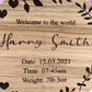 Personalised New Born Baby Name Plaque