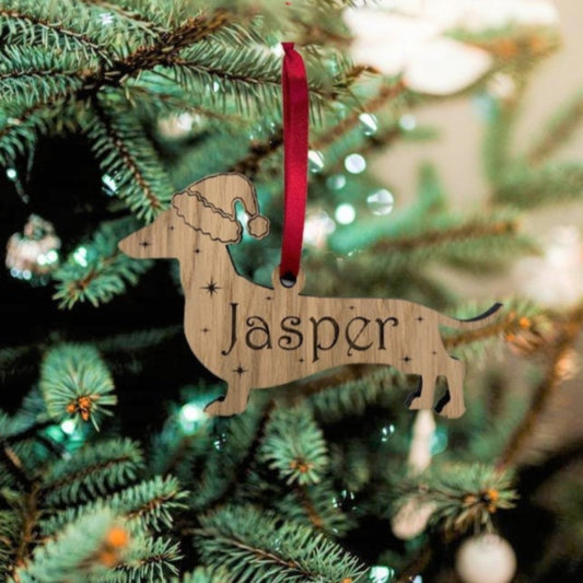 Personalised Dachshund Christmas Tree Decoration