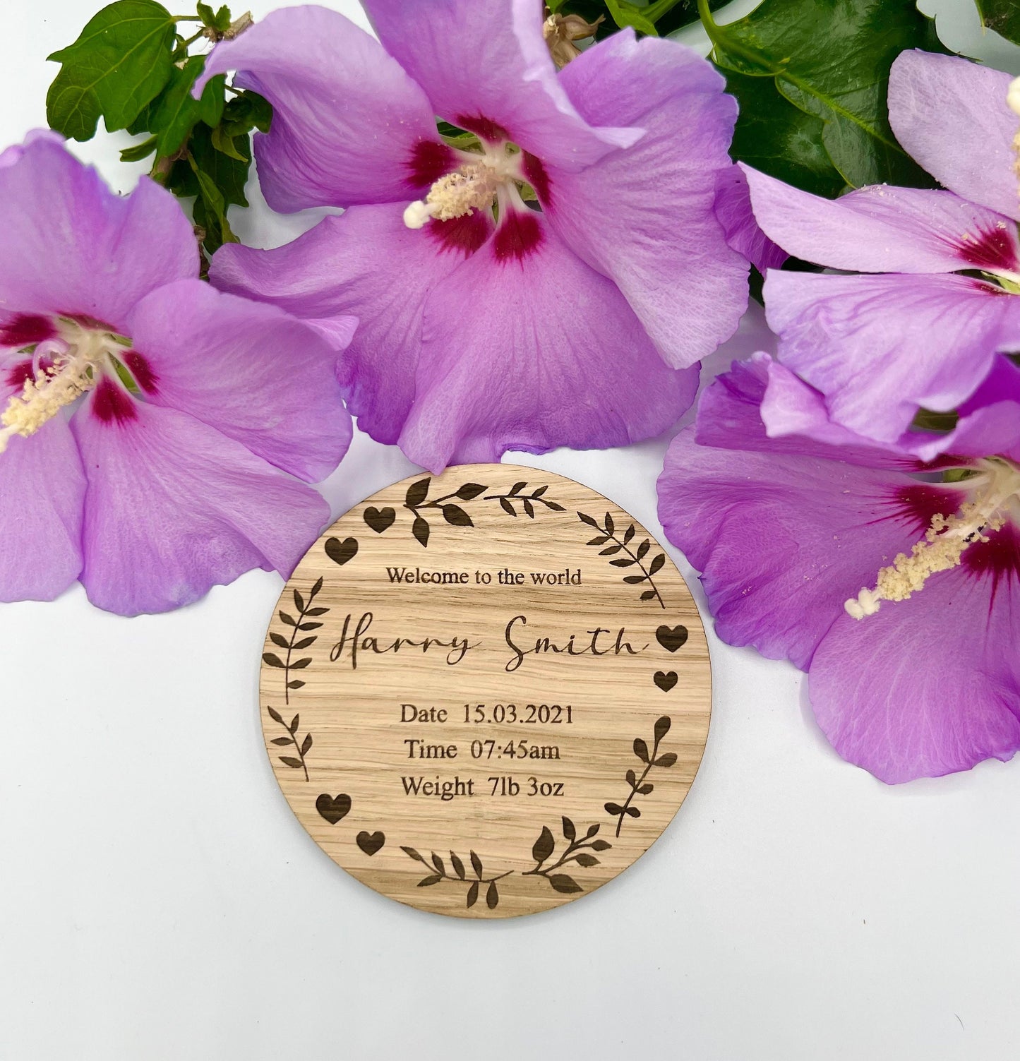 Personalised New Born Baby Name Plaque