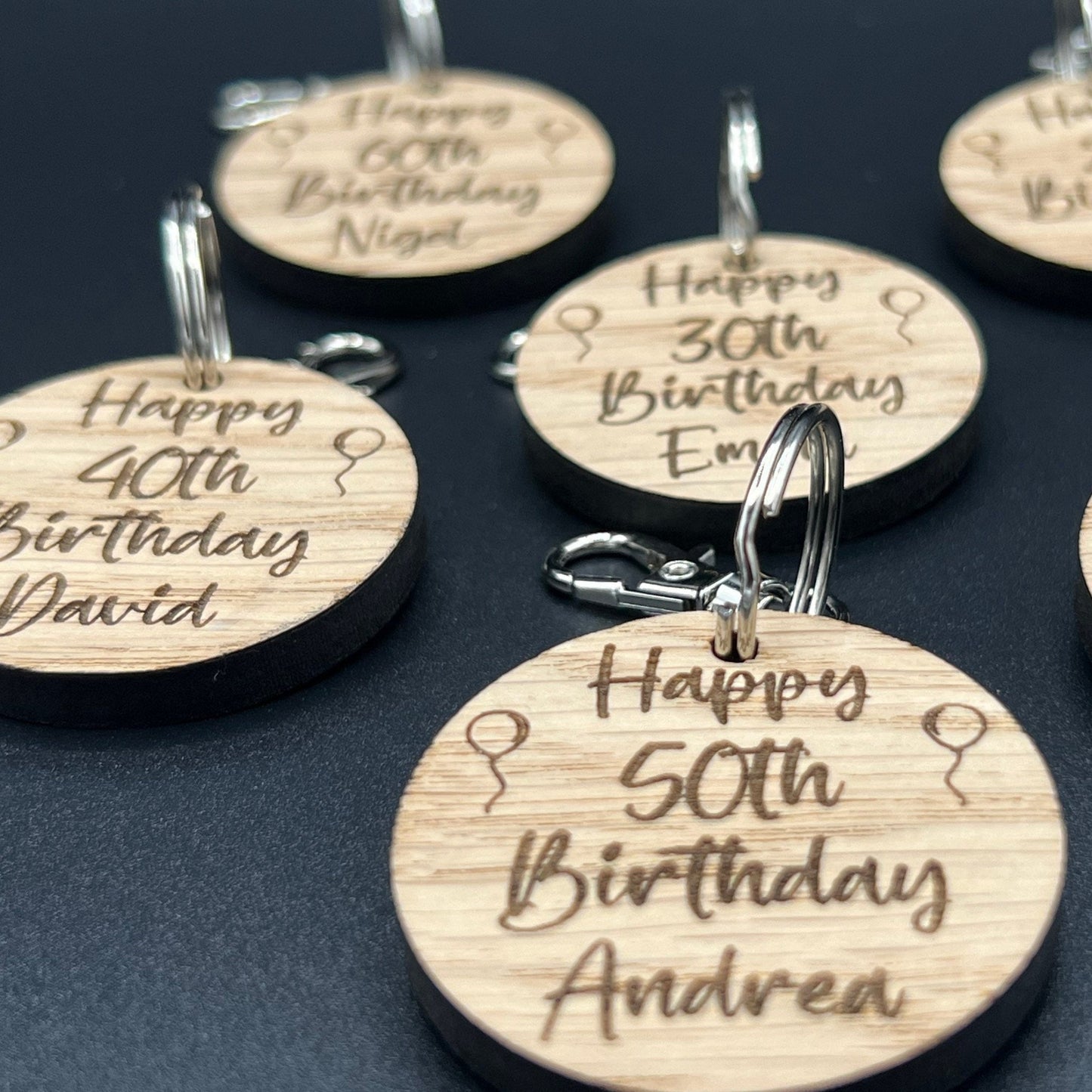 30th Birthday Personalised Keyring