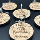 50th Birthday Personalised Keyring