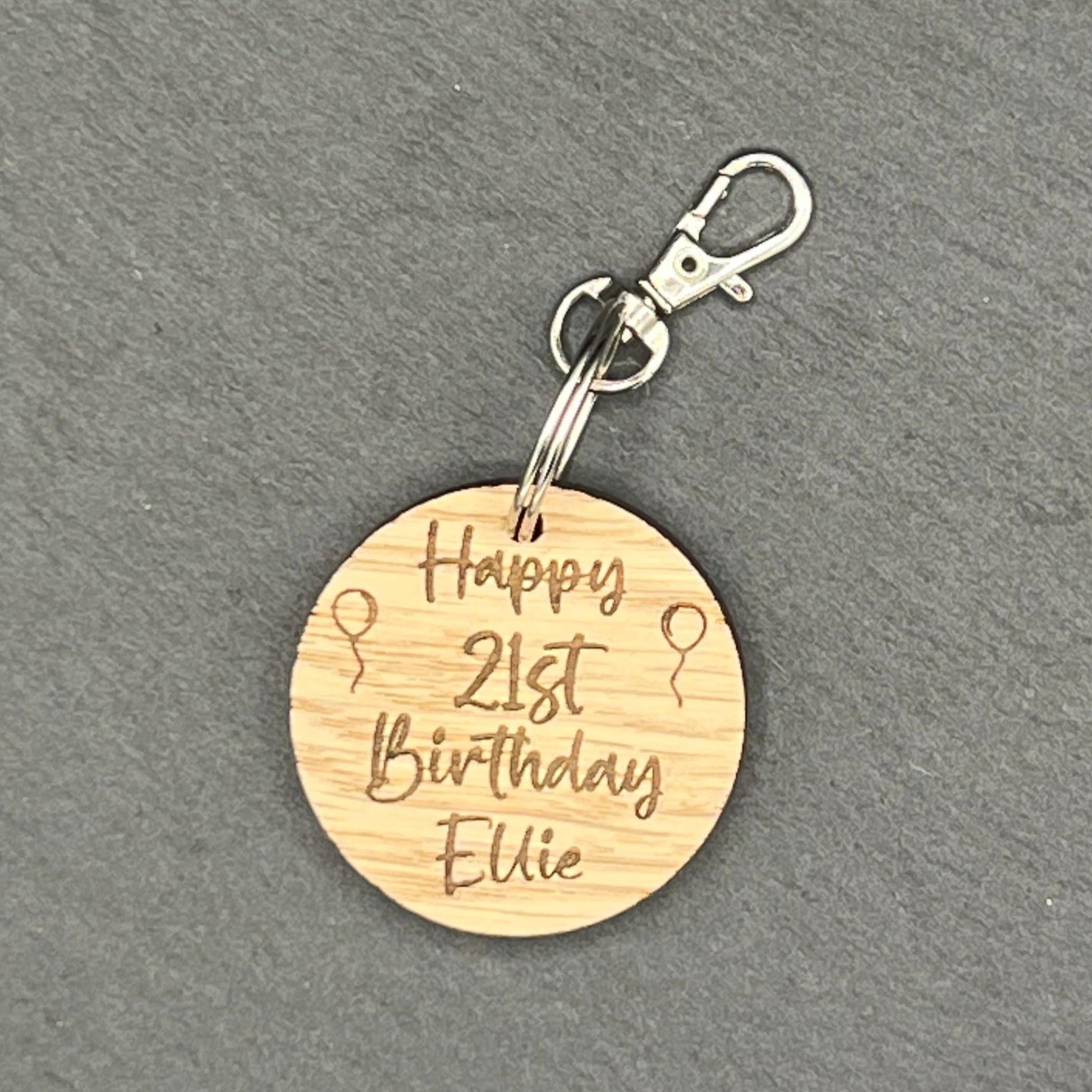 21st Birthday Personalised Keyring 