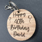 40th Birthday Personalised Keyring 