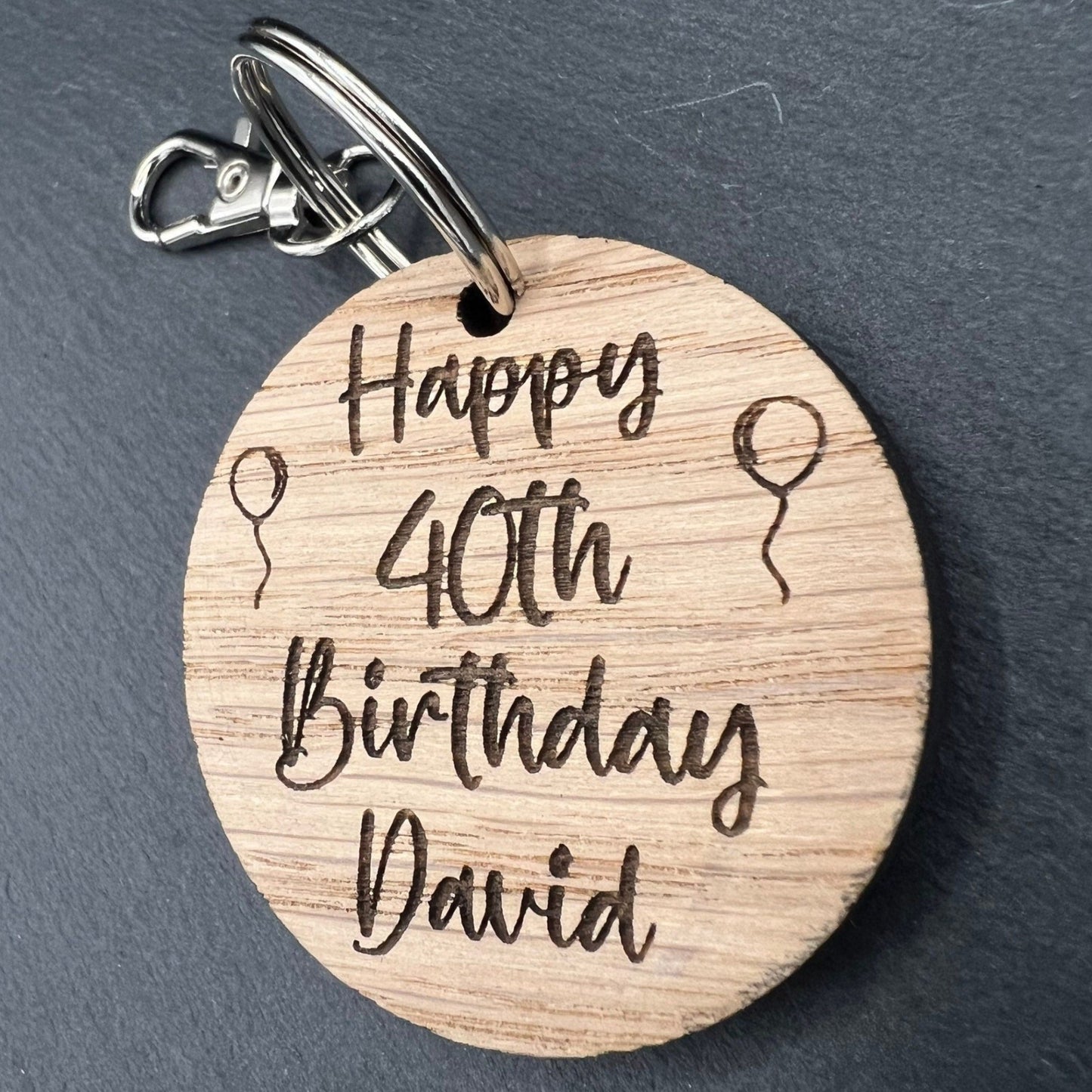 40th Birthday Personalised Keyring 