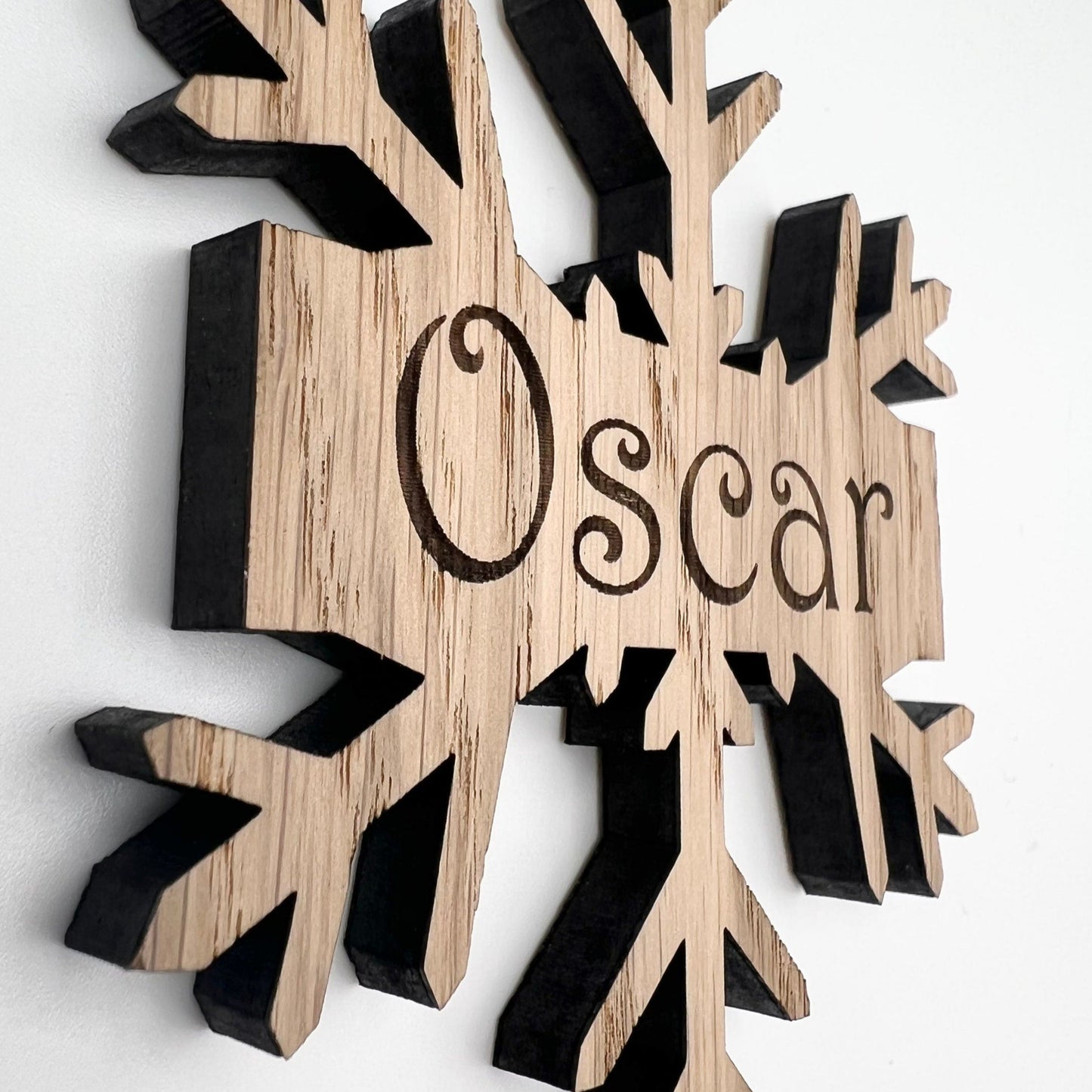 Personalised Snowflake Christmas Tree Decoration