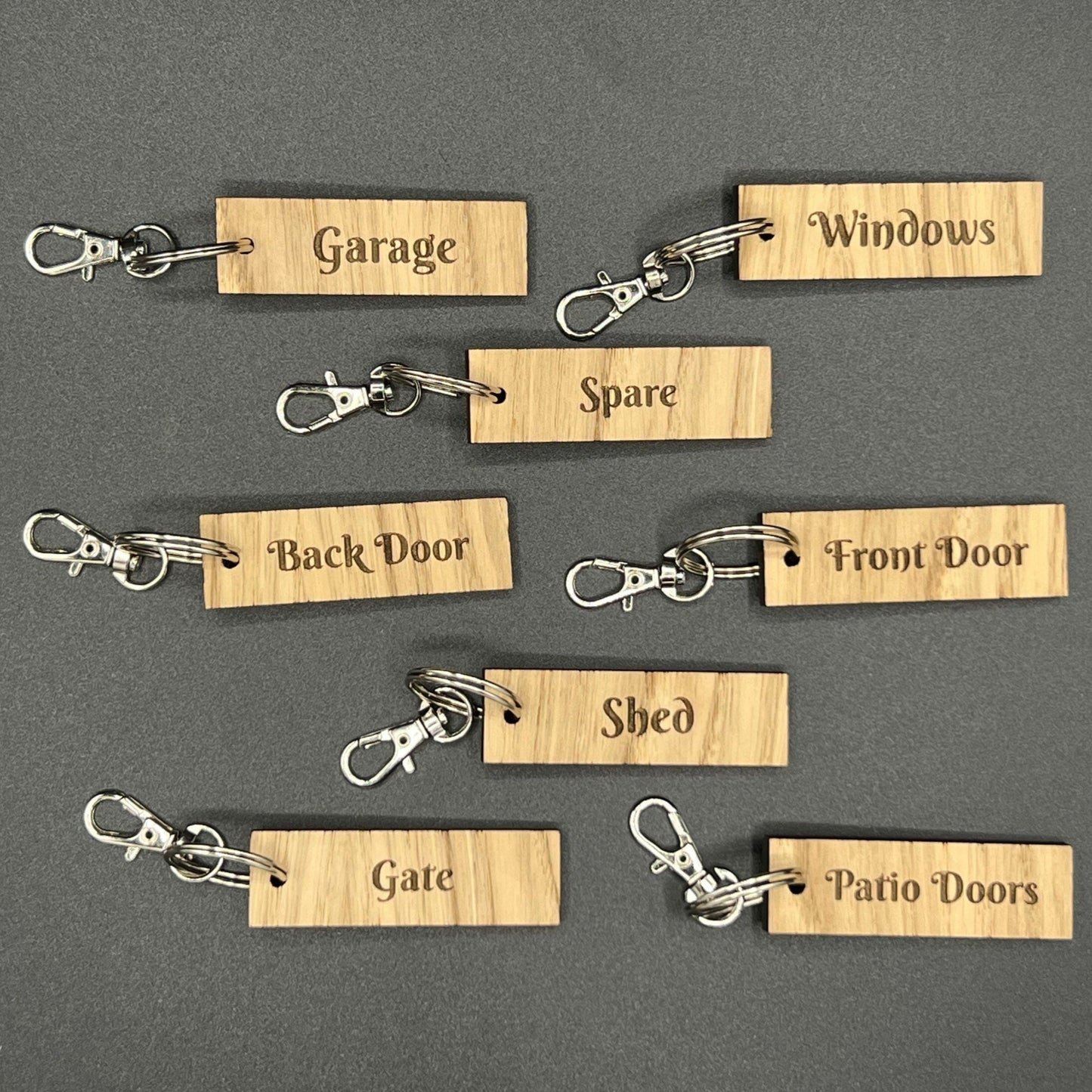 Personalised House Key Tag Keyrings