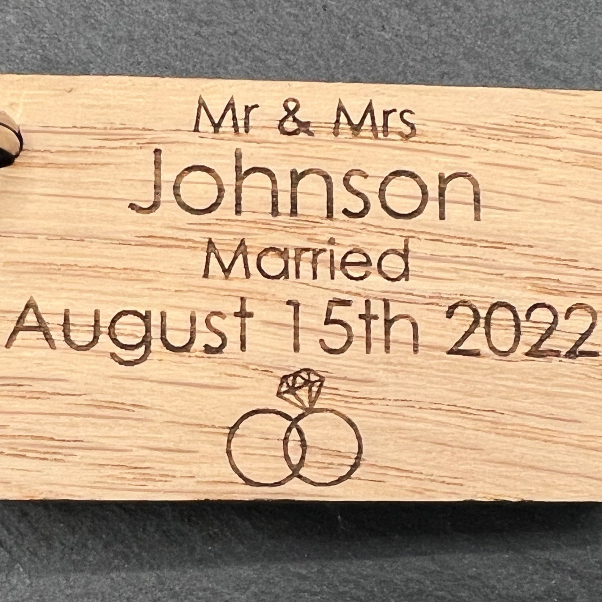 Personalised Married Keyring Mr & Mrs with Date