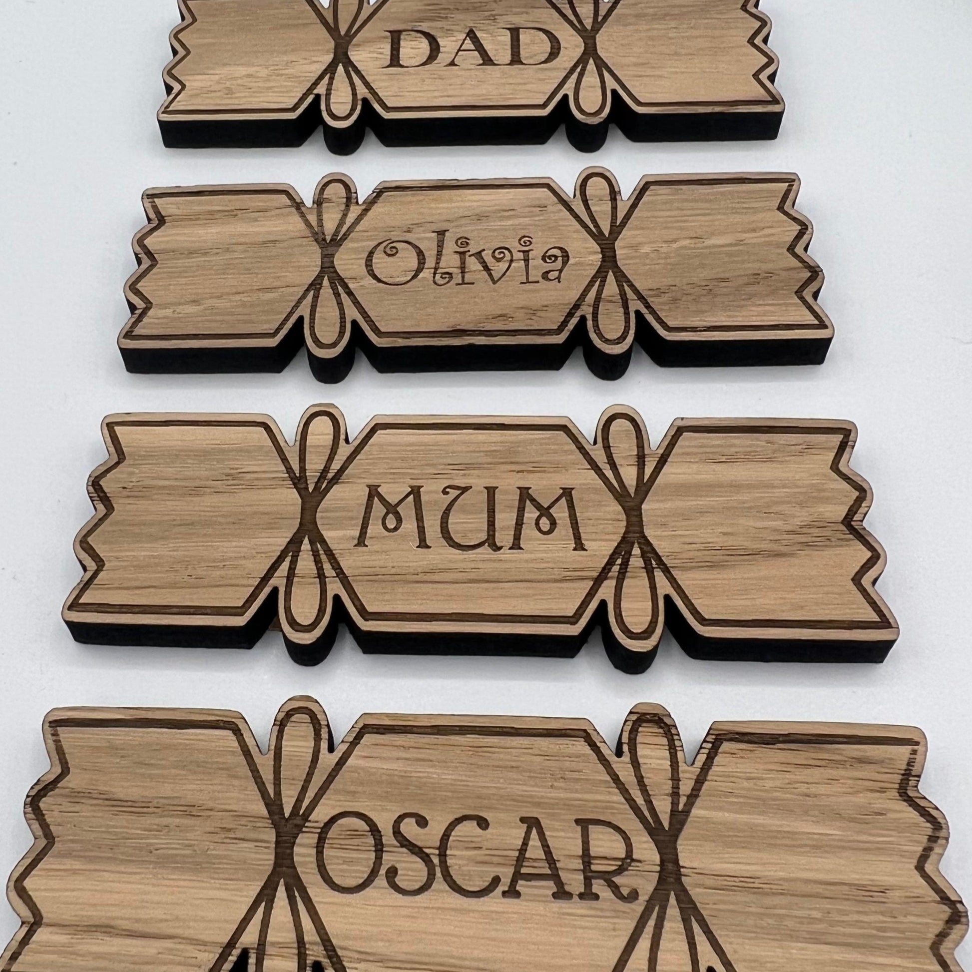 Personalised Cracker Table Names