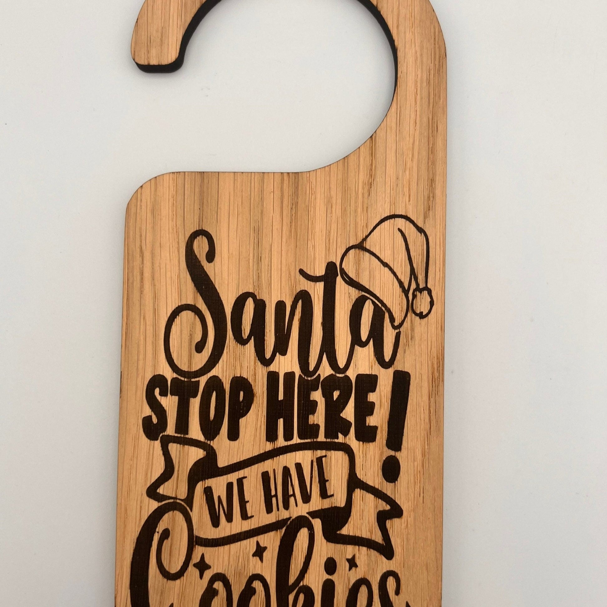 Santa Stop Here We Have Cookies Christmas Door Hanger