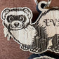 Personalised Ferret Keyring