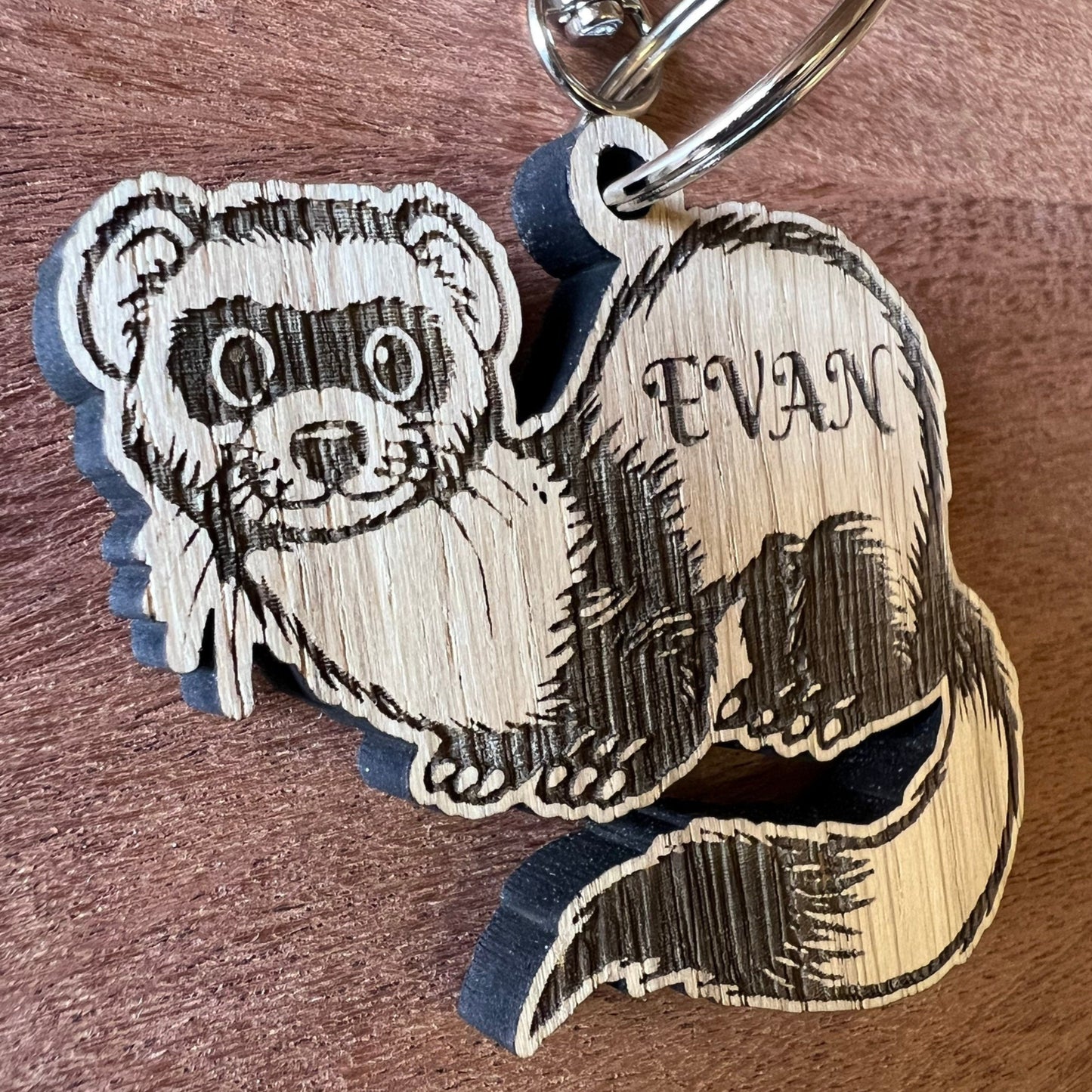 Personalised Ferret Keyring