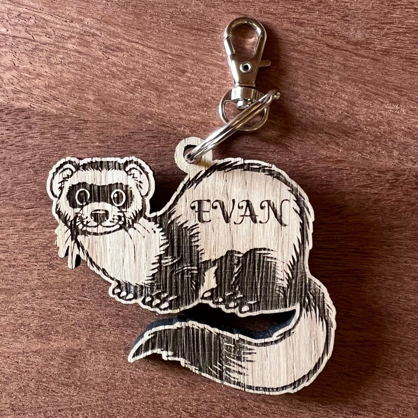 Personalised Ferret Keyring
