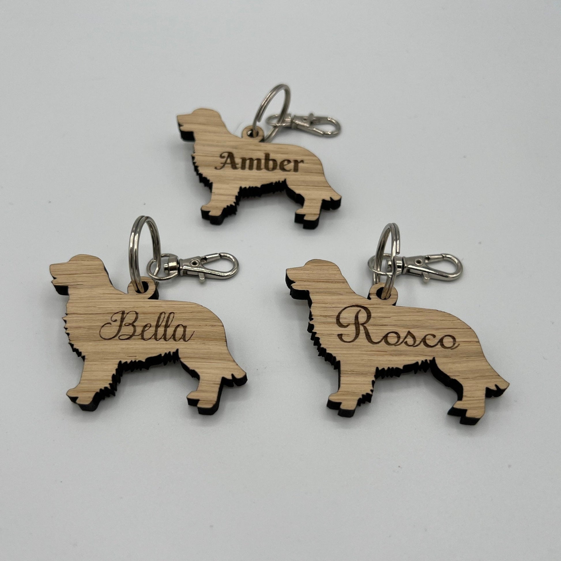 Personalised Golden Retriever Keyring