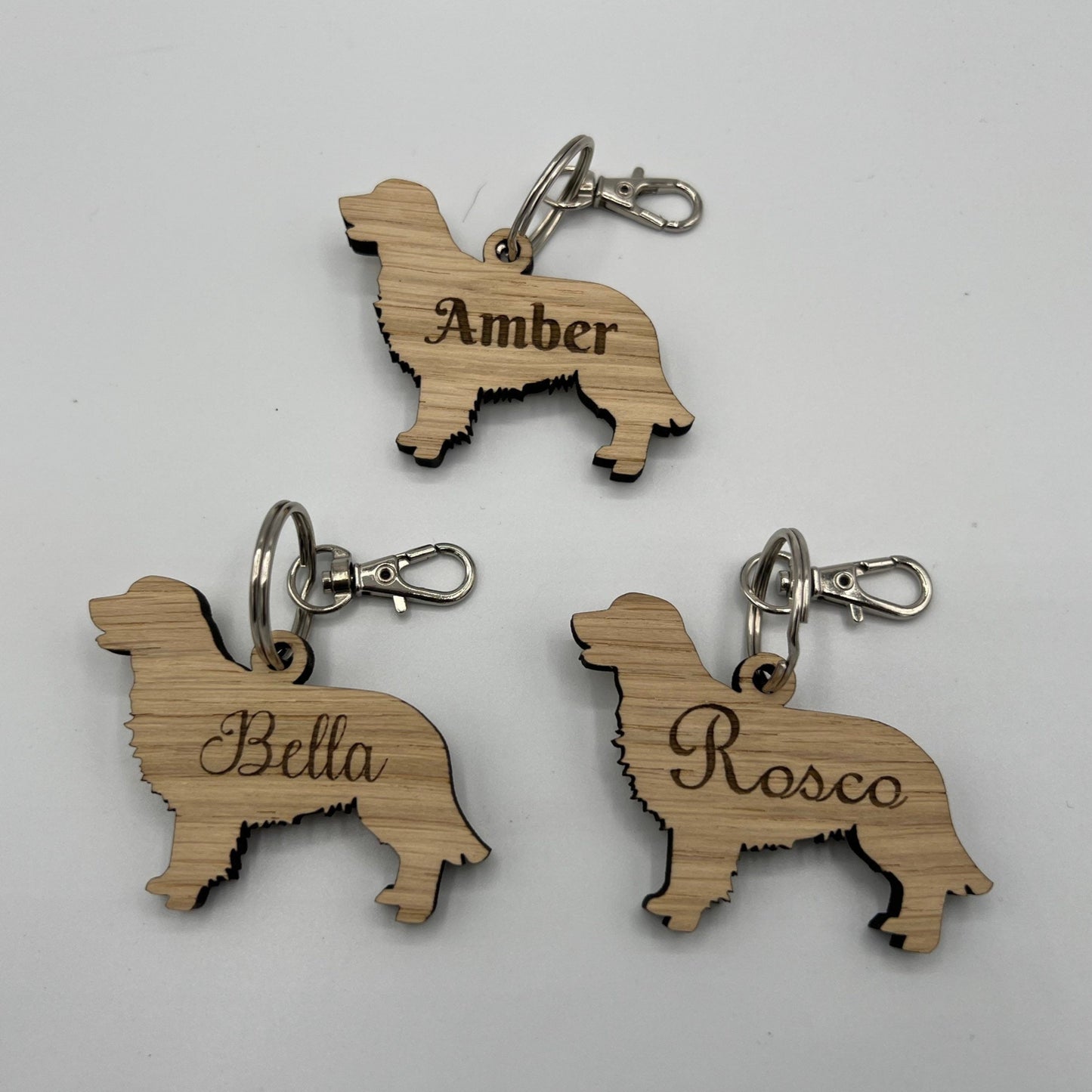 Personalised Golden Retriever Keyring