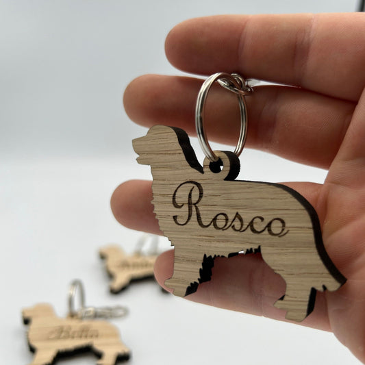 Personalised Golden Retriever Keyring