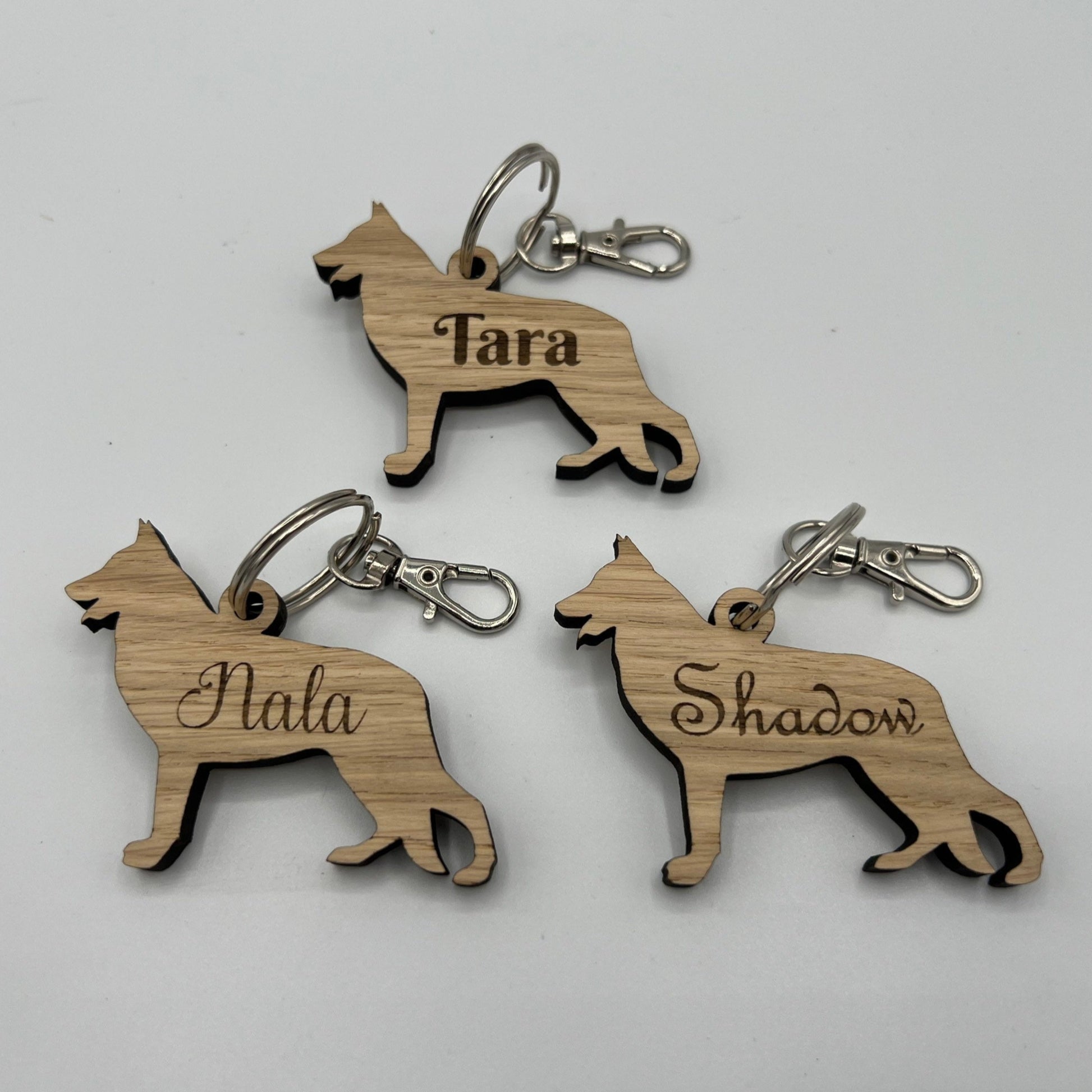 Personalised German Shepherd Keyring