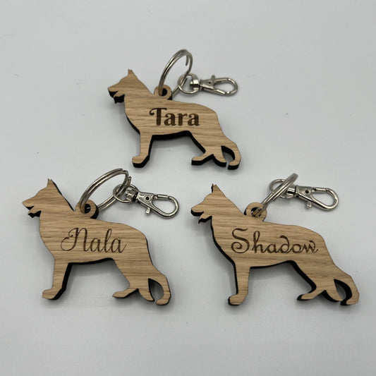 Personalised German Shepherd Keyring