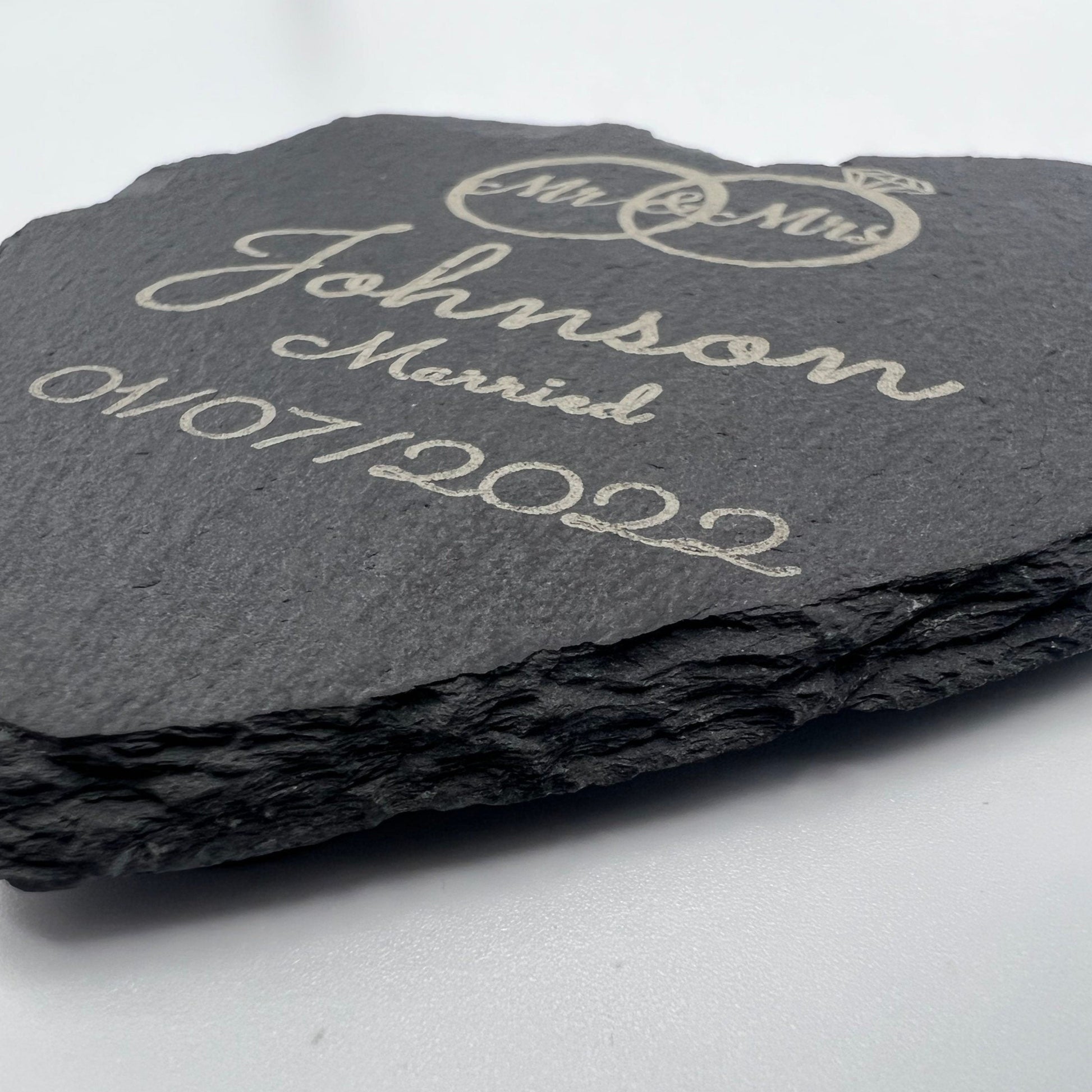 Mr & Mrs Personalised Wedding Coaster