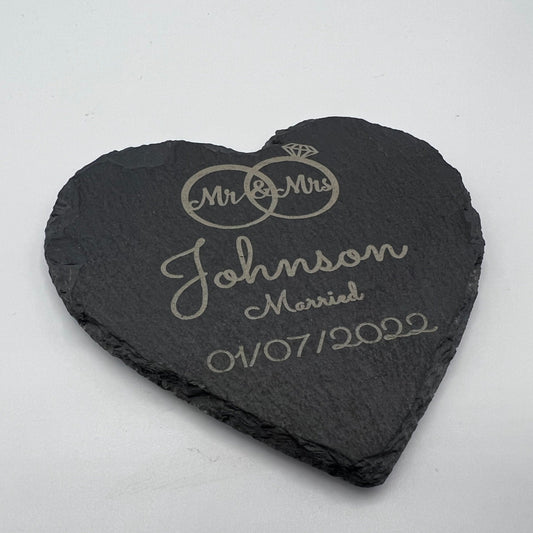 Mr & Mrs Personalised Wedding Coaster
