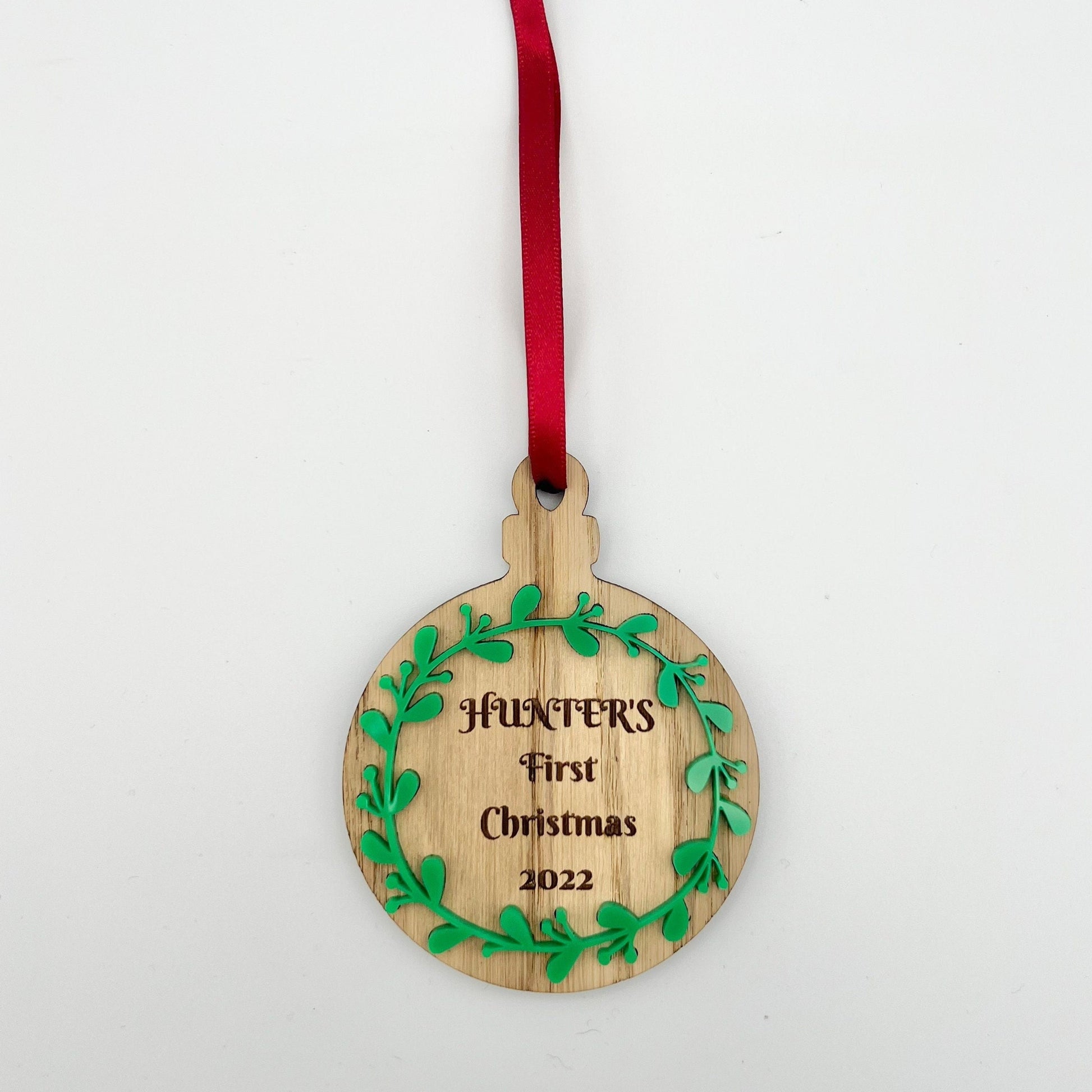 Personalised First Christmas Tree Decoration