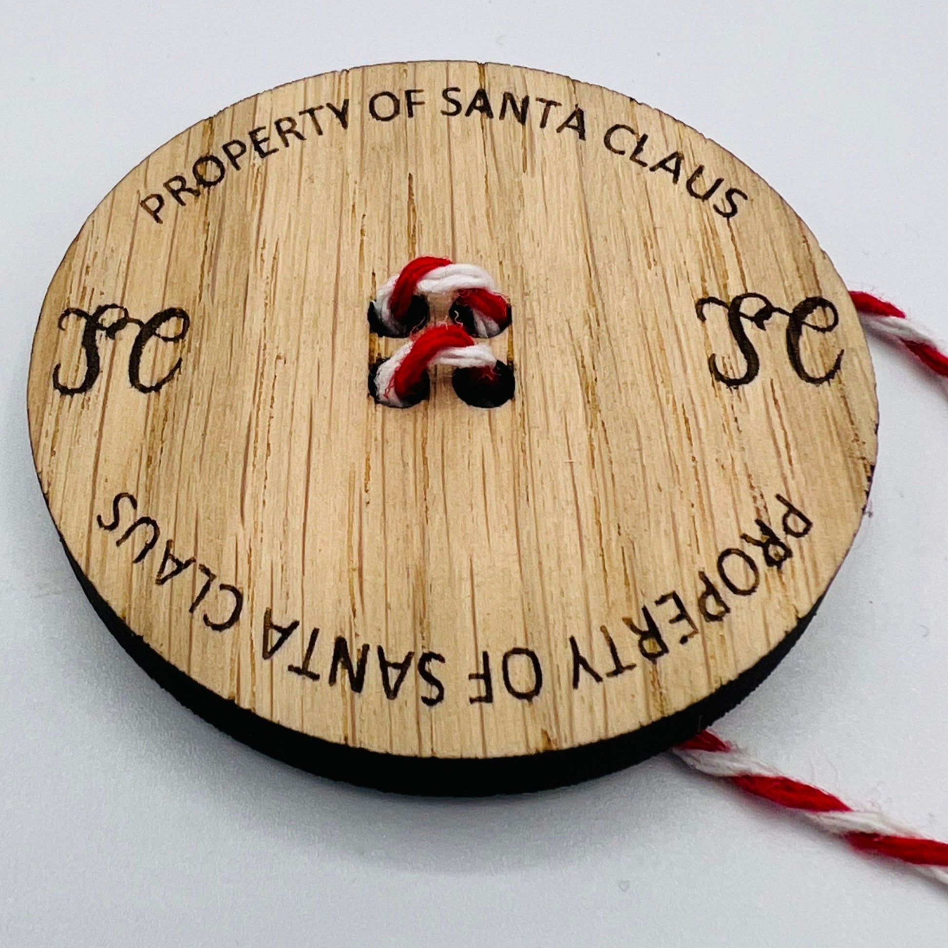 Wooden Santa’s Lost Button Keepsake