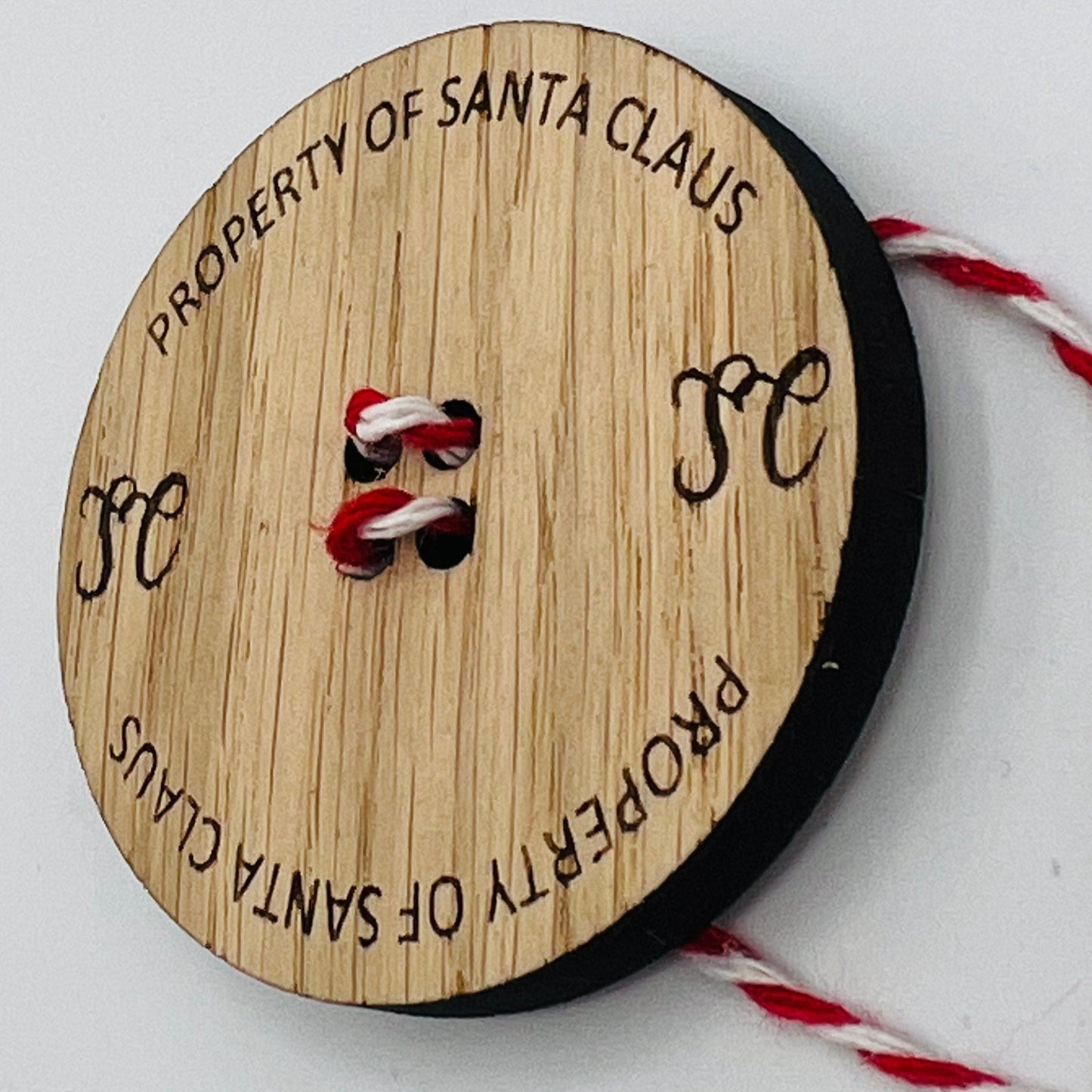 Wooden Santa’s Lost Button Keepsake