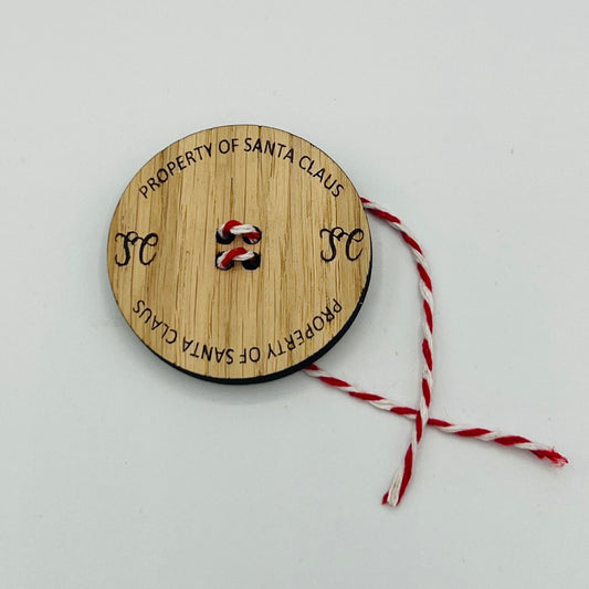 Wooden Santa’s Lost Button Keepsake