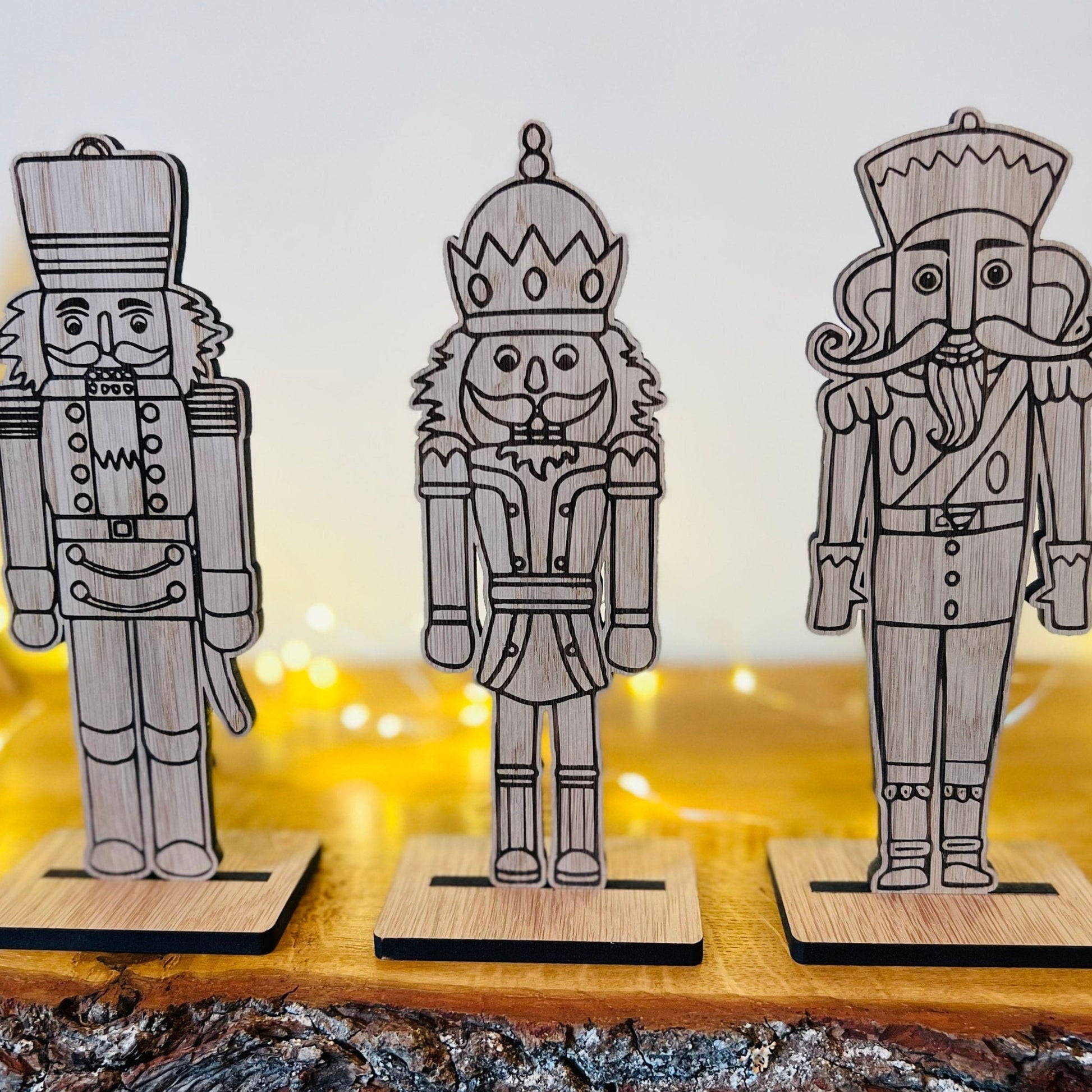 Set of Three Wooden Nutcrackers