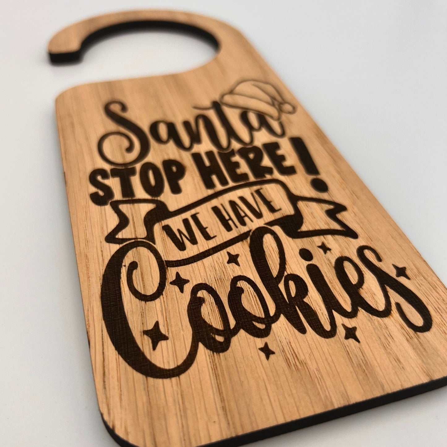 Santa Stop Here We Have Cookies Christmas Door Hanger