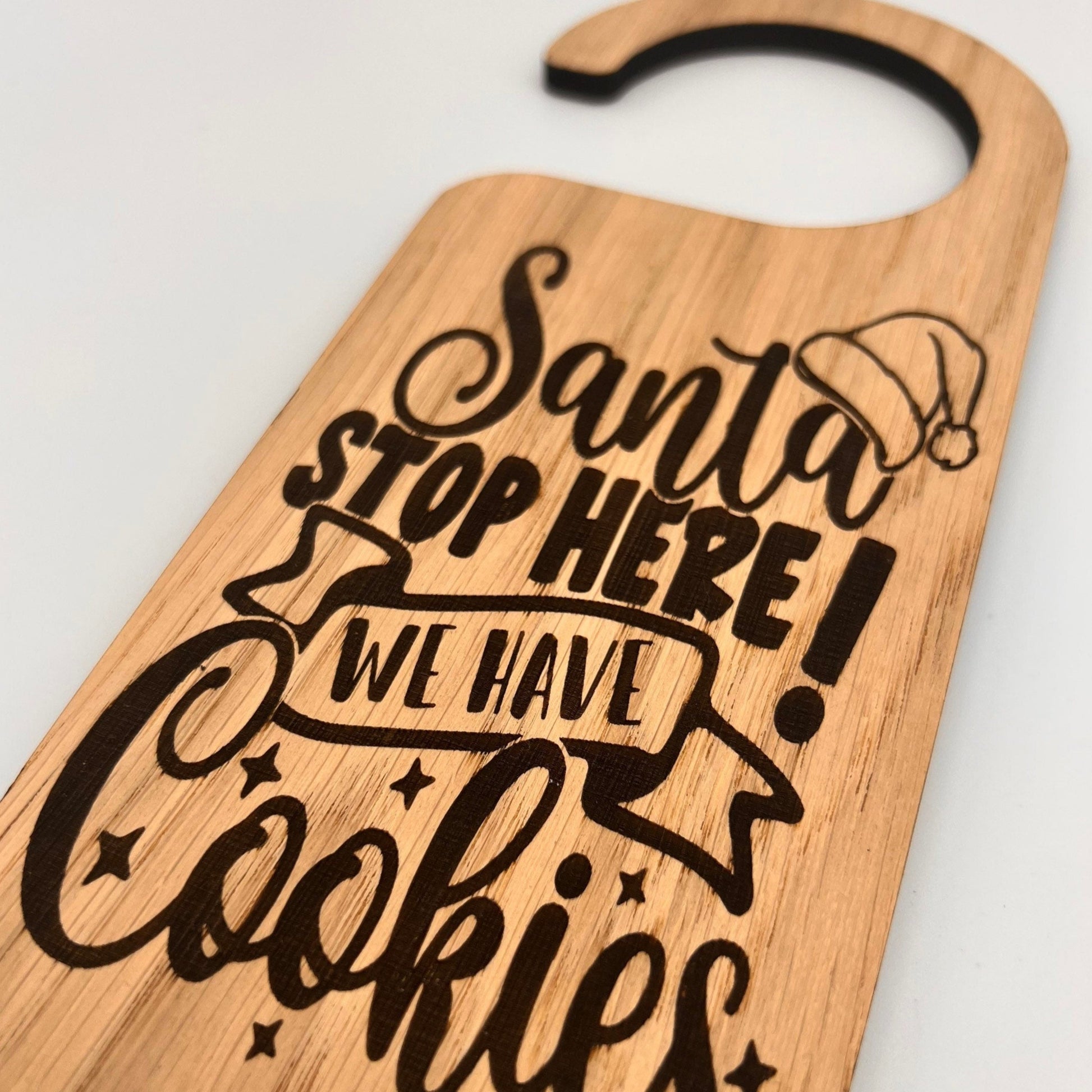 Santa Stop Here We Have Cookies Christmas Door Hanger