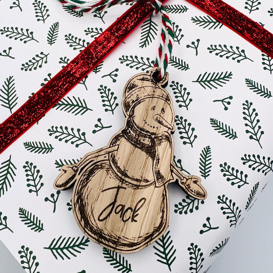 Personalised Snowman Gift Tags