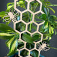 Plant Trellis - Bumble Bee and Honeycomb