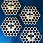 Bee and Honeycomb Coasters 