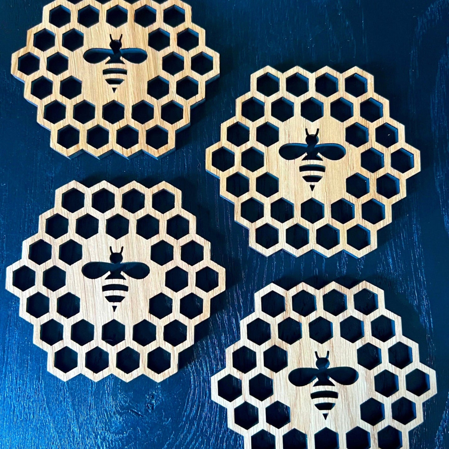 Bee and Honeycomb Coasters 