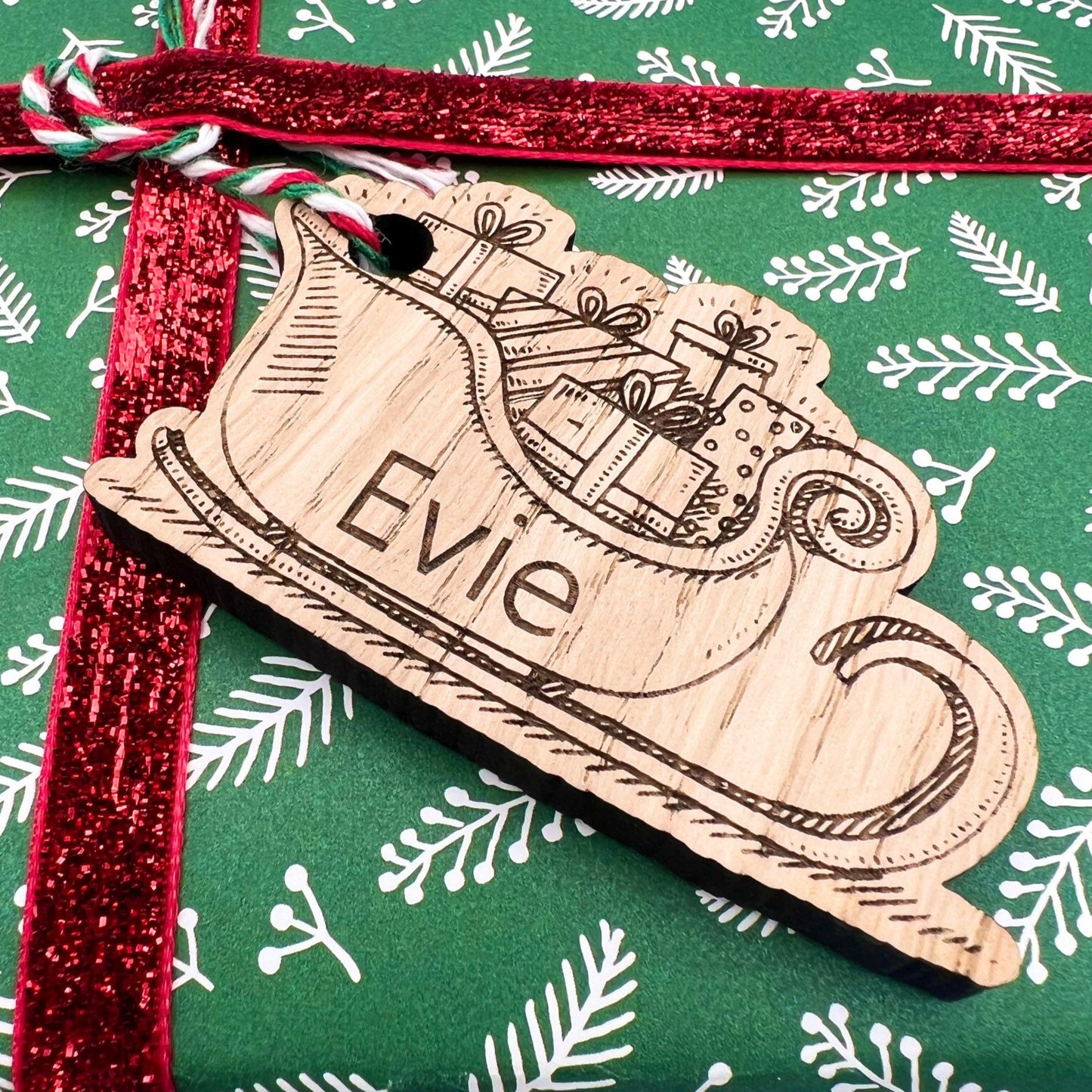 Personalised Santa Sleigh Gift Tags