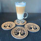 Wooden Celtic Tree of Life Coasters