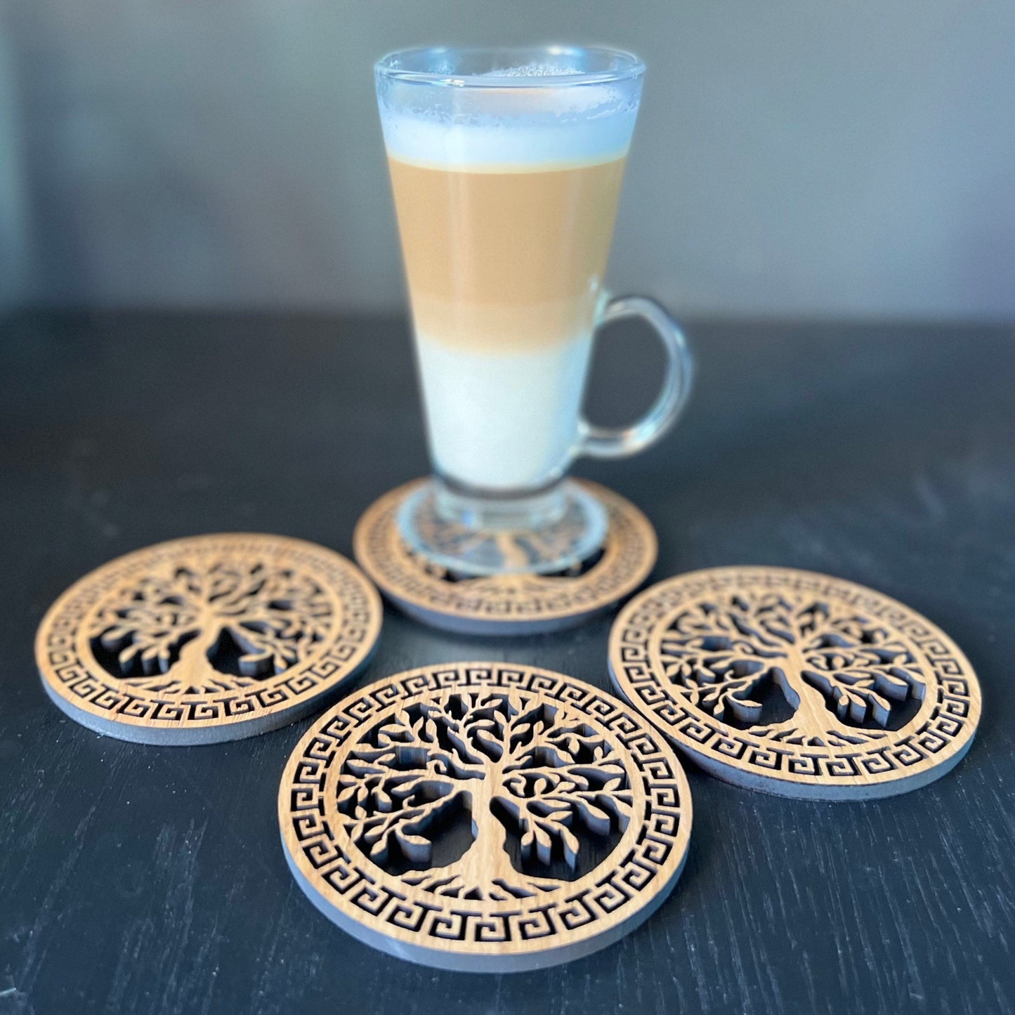 Wooden Celtic Tree of Life Coasters